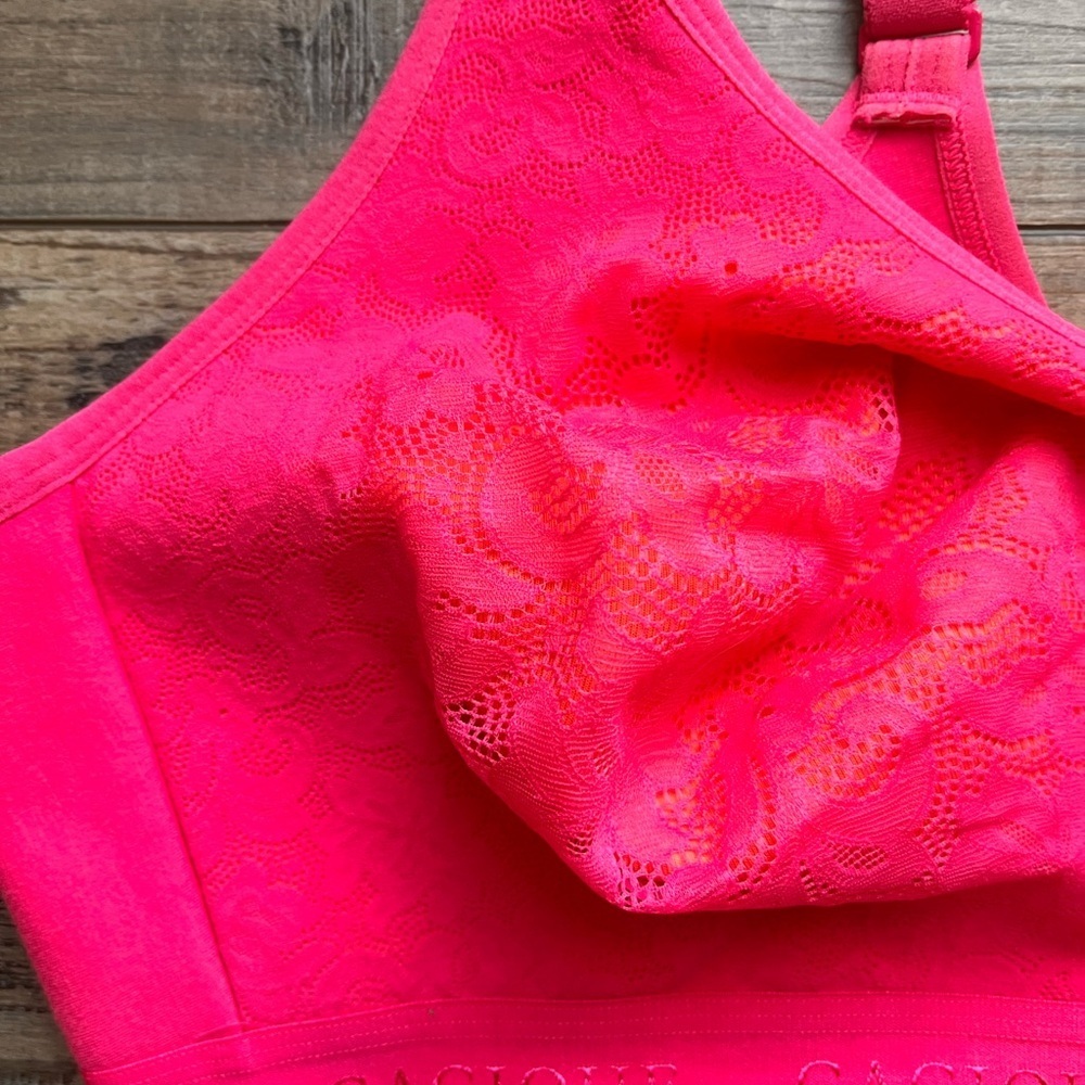 Cacique Vibrant Pink Lace Bra - Picture 3 of 6